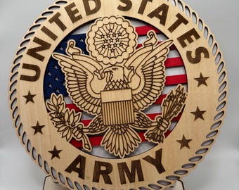 Army Military Plaque, Home Decor Piece