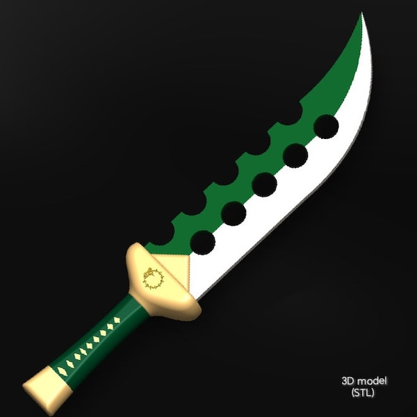 Seven Deadly Sins meliodas -3D model-  spada cosplay -Lostvayne Meliodas Sword (STL file). (I sette peccati capitali)