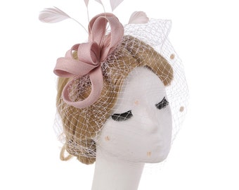 Feather Sinary Fascinator Hat Netting,Fascinator Weddings Ascot Hatinator Races
