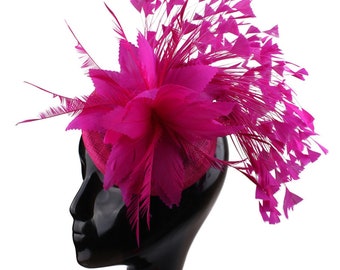 Cappello Fascinator di piume, Fascia per capelli di piume Fascinator Matrimoni Ascot Hatinator Races