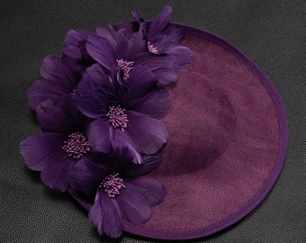 Sinamay Fascinator Ladies Day Wedding Cerise Hatinator Fuchsia Headpiece Ascot