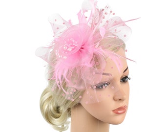 Fascinator auf Haarreif Alice Band Hochzeit Ascot Rassen Derby