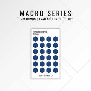 Macro Hexagon Planner Stickers | Clear Matte | 8mm Functional Stickers