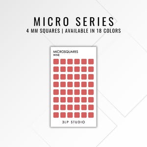 Micro Square Planner Stickers | Clear Matte 4mm Task Markers for Hobonichi, Bullet Journal & Minimal Planning (48 Stickers)