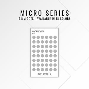 Micro Dot Planner Stickers | Clear Matte 4mm Tracking Dots for Hobonichi, Bullet Journal & Minimal Planning (48 Stickers)