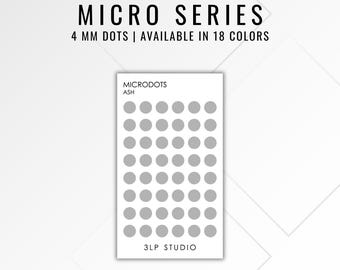 Micro Dot Planner Stickers | Clear Matte 4mm Tracking Dots for Hobonichi, Bullet Journal & Minimal Planning (48 Stickers)