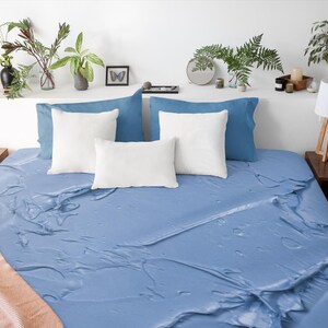 Calm Blue, Microfiber Duvet Cover with Zipper, Print on One Side with White or Cream Lining, Multiple Sizes Twin Twin XL Queen King