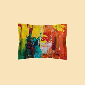 Vibrant Modern, Microfiber Pillow Sham, Decorative Pillow Case with Chic Design, Standard Size and King Size
