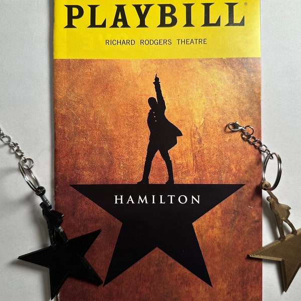 Hamilton Logo Keychain 3D Printed Gold or Black