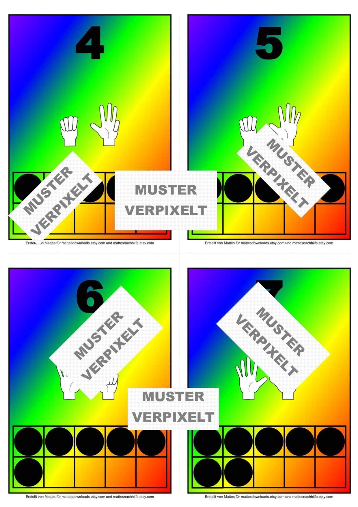 Flashcards Numbers 1-20 Tens Twenty Frames Counting Visualizing ...