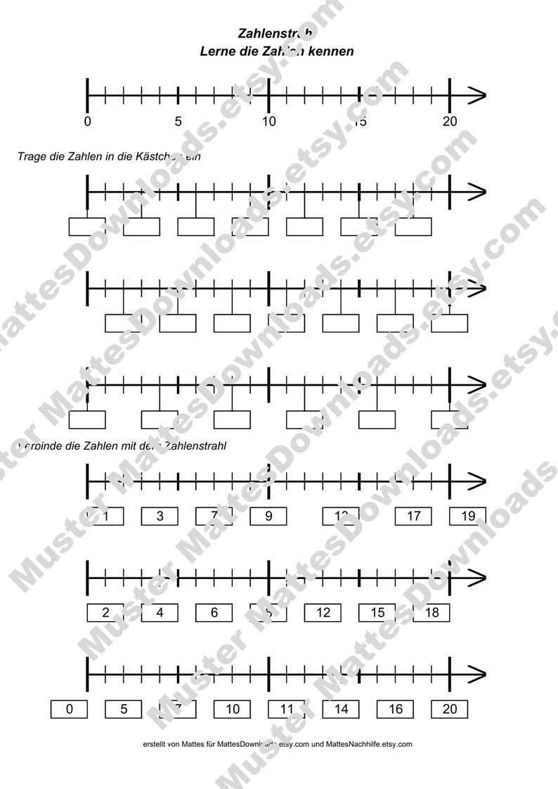 Learn Number Line up to 20, Number Range up to 20, ZR 20, Learn Numbers