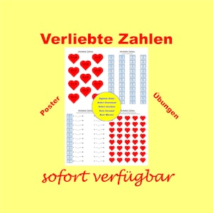 Numbers in Love Number Space up to 10 Addition 1st Grade Mathematics Practice Learning Primary School Homeschooling PDF Download Immediately Available Training
