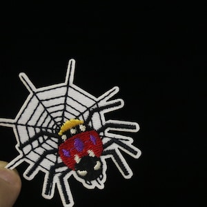 spider web patch, spider patch, iron on patch, embroidered patch, applique, patch for jacket, patch for backpack
