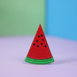 a slice of watermelon patch, iron on patch, embroidered patch, applique, patch for jacket, patch for backpack