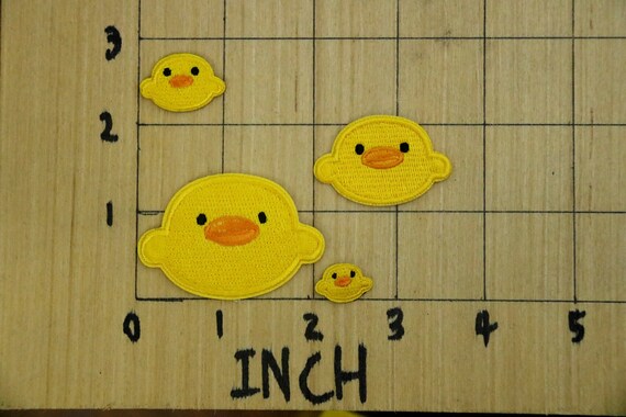 20 Stück Mini-Enten Aufbügelflicken - Gelbe Enten-Stickerei Für Kleidung, Kappen, DIY Dekoration