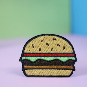 remendo de hambúrguer de queijo delicioso, remendo para passar a ferro, remendo bordado, aplique, remendo para jaqueta, remendo para mochila