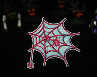 parche de araña, parche de araña, Halloween, parche para planchar, parche bordado, aplique, parche para chaqueta, parche para mochila