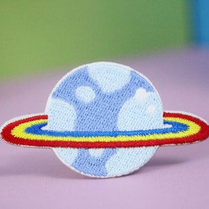 planet patch, space patch, asteroid belt, iron on patch, embroidered patch, applique, patch for jacket, patch for backpack