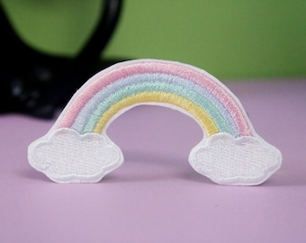 rainbow patch, iron on patch, embroidered patch, applique, patch for jacket, patch for backpack