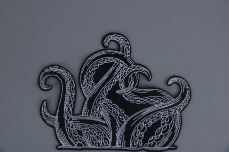 Octopus Tentacle Patch, Cthulhu Patch, Iron on Patch, Embroidered Patch ...