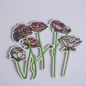lotus patch, flower patch, iron on patch, embroidered patch, applique, patch for jacket, patch for backpack