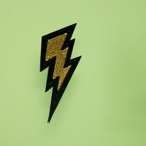 lightning patch, iron on patch, embroidered patch, applique, patch for jacket, patch for backpack