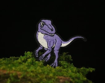 Allosaurus Aufnäher, Dino Patch, Bügelbild, gestickter Aufnäher, Applikation, Patch für Jacke, Patch für Rucksack