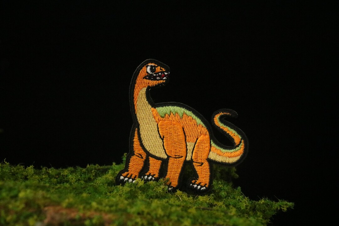 Brontosaurus Patch, Dinosaur Patch, Iron on Patch, Embroidered Patch ...