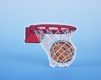 écusson de basket-ball, écusson tendance, écusson thermocollant, écusson brodé, appliqué, écusson pour veste, écusson pour sac à dos