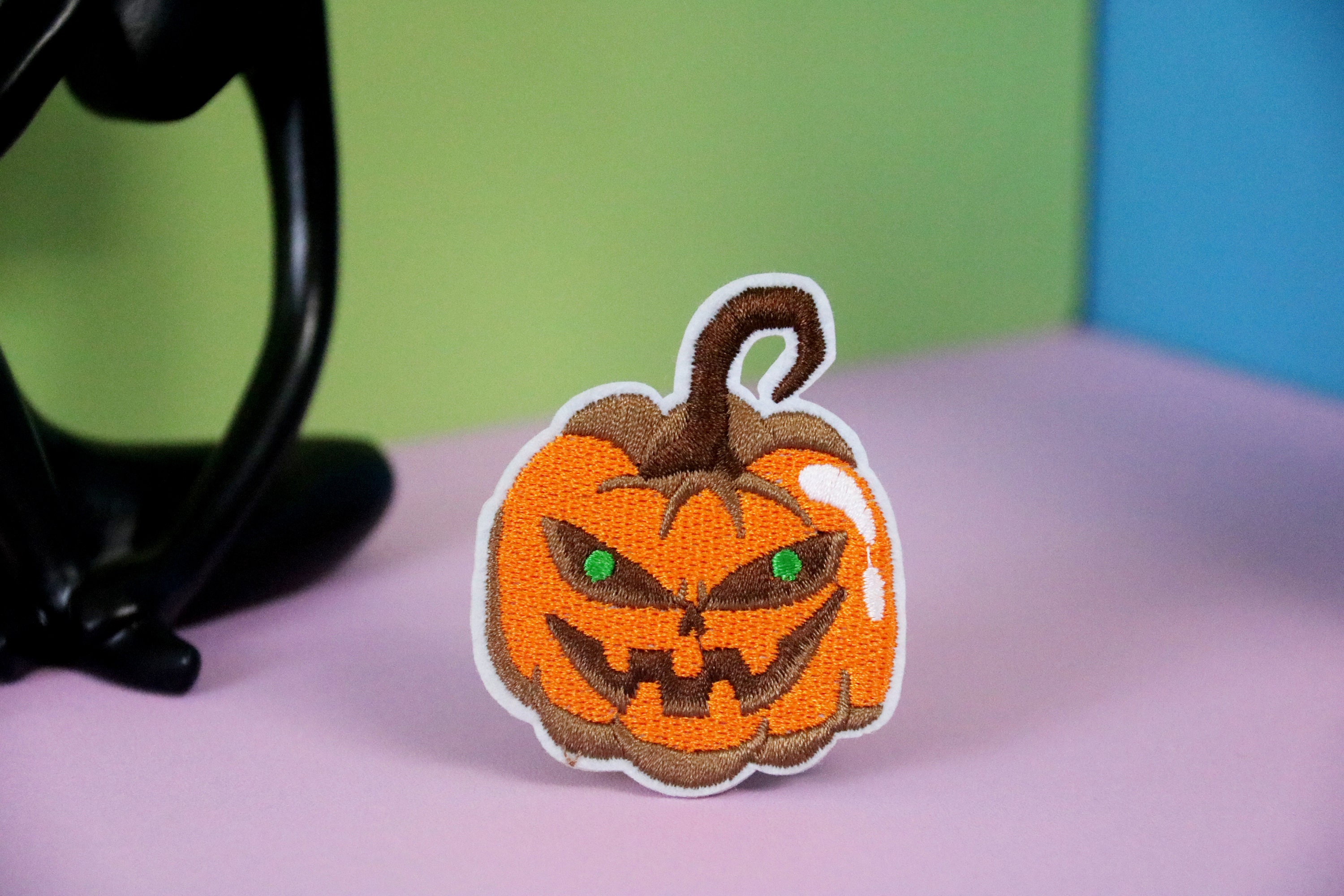 Patch Brodé Citrouille Halloween - Autocollant à Coudre Ou à Coller Pour Décorer Vêtements, Sacs - Motif Saisonnier - 10