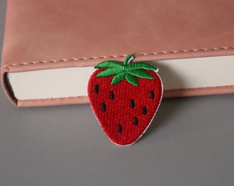 イチゴパッチ、フルーツパッチ、アイロンパッチ、刺繍パッチ、アップリケ、ジャケット用パッチ、バックパック用パッチ