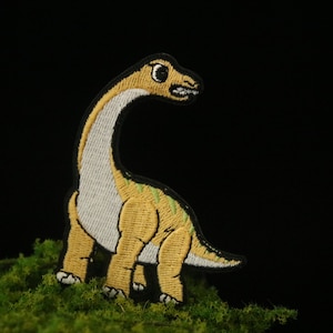 brachiosaurus patch, dinosaur patch, iron on patch, embroidered patch, applique, patch for jacket, patch for backpack
