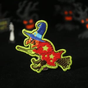 witch patch, for Halloween patch, spooky, iron on patch, embroidered patch, applique, patch for jacket, patch for backpack