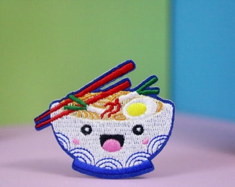 Ramen patch, noodles patch, iron on patch, embroidered patch, applique, patch for jacket, patch for backpack