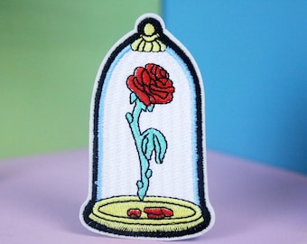 Hothouse Flowers patch, rose, flower withered, iron on patch, embroidered patch, applique, patch for jacket, patch for backpack