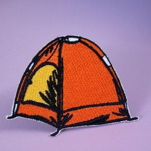 tent patch, camping patch, iron on patch, embroidered patch, applique, patch for jacket, patch for backpack