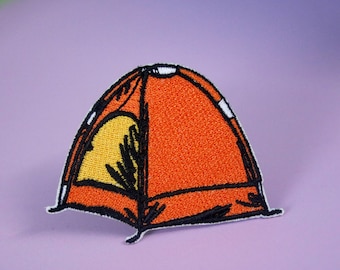 tent patch, camping patch, iron on patch, embroidered patch, applique, patch for jacket, patch for backpack
