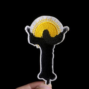 Jesus patch, iron on patch, embroidered patch, applique, patch for jacket, patch for backpack