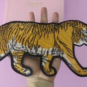 large tiger patch, iron on patch, embroidered patch, applique, patch for jacket, patch for backpack