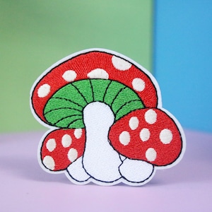 fly agaric patch, mushroom patch, iron on patch, embroidered patch, applique, patch for jacket, patch for backpack