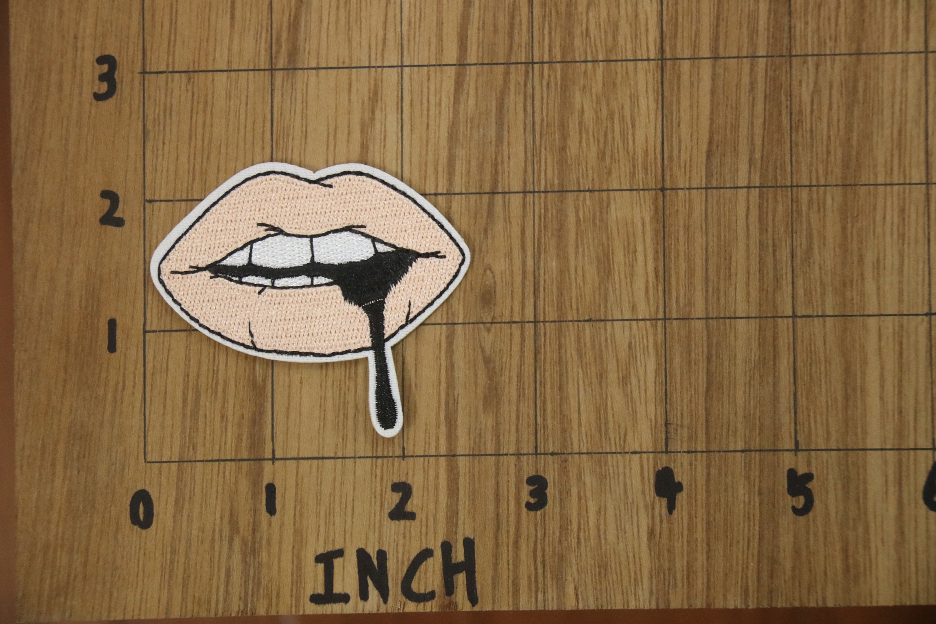 Drooling Patch, Mouth Patch, Punk Patch, Iron on Patch, Embroidered ...
