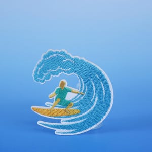 surfing patch, summer patch, adventure patch, iron on patch, embroidered patch, applique, patch for jacket, patch for backpack