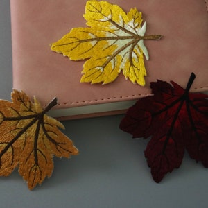 Ahornblatt Aufnäher, Ahornblatt Aufnäher, Bügelbild, gestickter Aufnäher, Applikation, Patch für Jacke, Patch für Rucksack