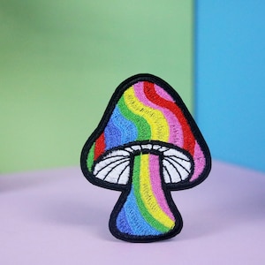 poisonous mushroom patch, iron on patch, embroidered patch, applique, patch for jacket, patch for backpack