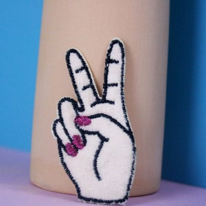 yeah hand patch, iron on patch, embroidered patch, applique, patch for jacket, patch for backpack