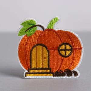 pumpkin house patch, Fairy tale iron on patch, embroidered patch, applique, patch for jacket, patch for backpack