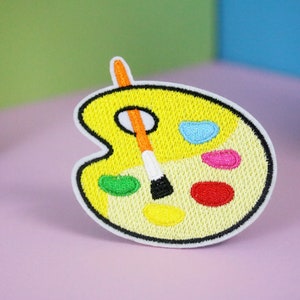 palette patch, art patch, iron on patch, embroidered patch, applique, patch for jacket, patch for backpack