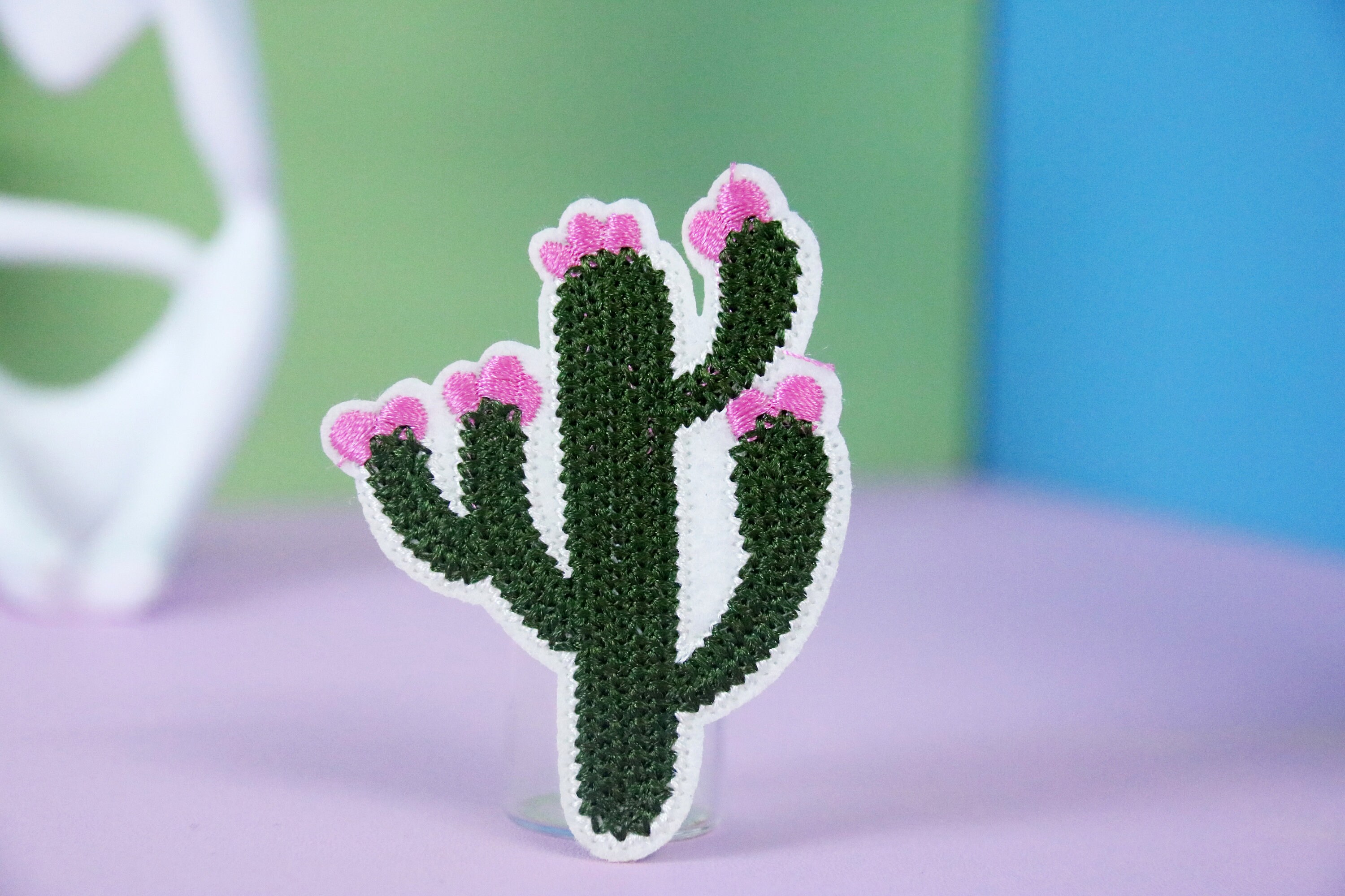 genziana fiore - Toppe termoadesive Patch Toppa ricamate, misura: 5,5 x 3 cm