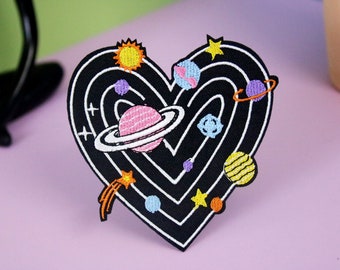 space patch, galaxy patch, planets patch, iron on patch, embroidered patch, applique, patch for jacket, patch for backpack