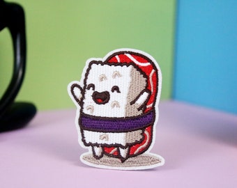 cute Sushi patch, iron on patch, embroidered patch, applique, patch for jacket, patch for backpack